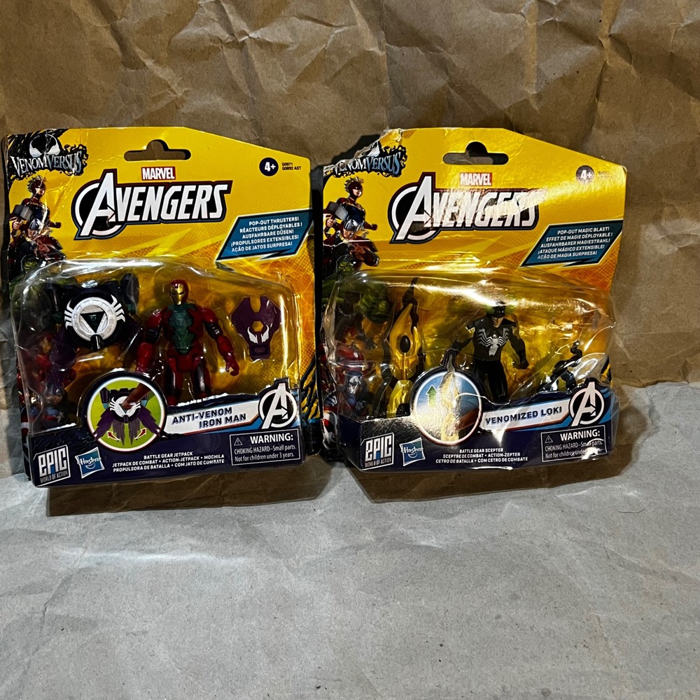 Hasbro Marvel Avengers Venom Versus Anti-Venom Iron Man & Venomized Loki Figures